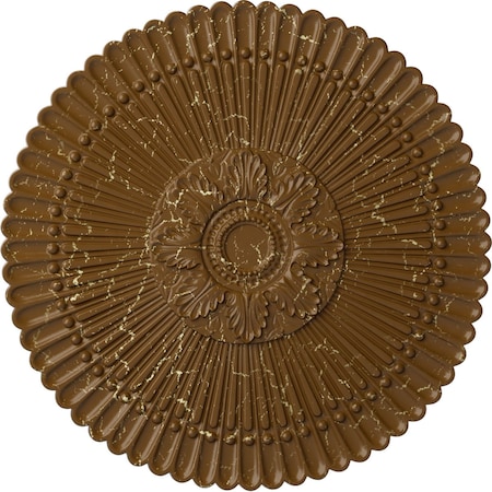 Ekena Millwork Nexus Ceiling Medallion (Fits Canopies up to 2 3/4"), 30"OD x 1 1/4"P, Smokey Topaz Crackle CM30NESTC